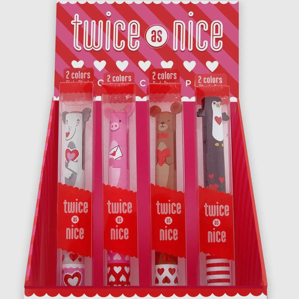 Twice as Nice Valentine 2 Color Click Pens