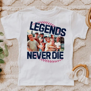 Legends Never Die Baseball Tee