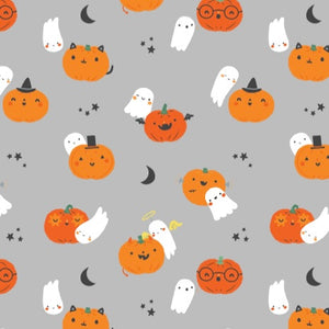 Up Close View of the Pumpkin and Ghost Pattern