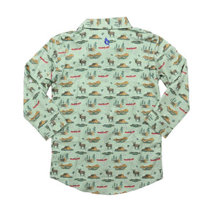 Back of Great Outdoors Long Sleeve Shirt