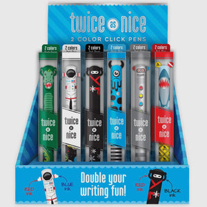 Twice as Nice Metallic 2 Color Click Pens